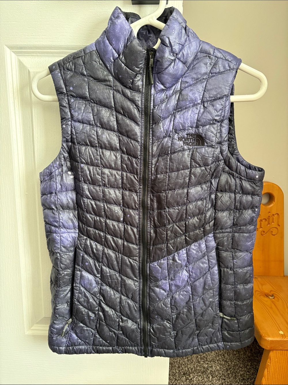 The North Face Women’s Purple and Black Quilted Packable Vest